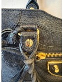 BALENCIAGA Mini City Bag with Shoulder Strap in Black Calfskin – GHW