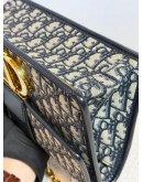 CHRISTIAN DIOR 30 Montaigne Chain Bag in Blue Oblique Jacquard - Antique Gold Hardware (Year 2021)