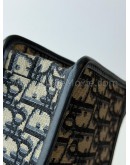 CHRISTIAN DIOR 30 Montaigne Bag in Blue Oblique Jacquard - Antique Gold Hardware (Year 2021)