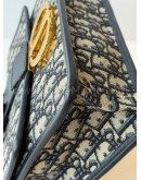 CHRISTIAN DIOR 30 Montaigne Bag in Blue Oblique Jacquard - Antique Gold Hardware (Year 2021)