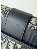 CHRISTIAN DIOR 30 Montaigne Bag in Blue Oblique Jacquard - Antique Gold Hardware (Year 2021)