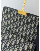 CHRISTIAN DIOR 30 Montaigne Bag in Blue Oblique Jacquard - Antique Gold Hardware (Year 2021)