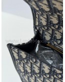 CHRISTIAN DIOR 30 Montaigne Bag in Blue Oblique Jacquard - Antique Gold Hardware (Year 2021)