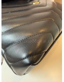 YVES SAINT LAURENT Monogram Small LouLou in Black Chevron Quilted Leather – GHW (Year 2021)