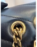 YVES SAINT LAURENT Monogram Small LouLou in Black Chevron Quilted Leather – GHW (Year 2021)