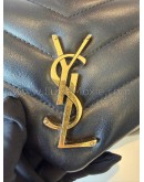 YVES SAINT LAURENT Monogram Small LouLou in Black Chevron Quilted Leather – GHW (Year 2021)