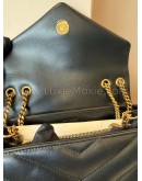 YVES SAINT LAURENT Monogram Small LouLou in Black Chevron Quilted Leather – GHW (Year 2021)
