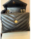 YVES SAINT LAURENT Monogram Small LouLou in Black Chevron Quilted Leather – GHW (Year 2021)