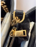 YVES SAINT LAURENT Monogram Small LouLou in Black Chevron Quilted Leather – GHW (Year 2021)