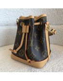 LOUIS VUITTON Monogram Nano Noe Bucket Bag with Shoulder Strap – GHW (Microchip) 