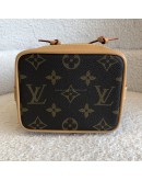 LOUIS VUITTON Monogram Nano Noe Bucket Bag with Shoulder Strap – GHW (Microchip) 