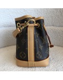 LOUIS VUITTON Monogram Nano Noe Bucket Bag with Shoulder Strap – GHW (Microchip) 