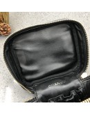CHANEL Vintage CC Logo Vanity Case Handbag in Black Caviar - GHW