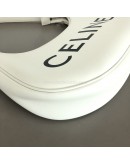 CELINE Medium Ava Shoulder Bag in White Calfskin - SHW