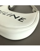 CELINE Medium Ava Shoulder Bag in White Calfskin - SHW
