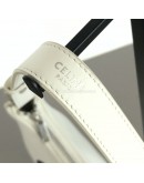 CELINE Medium Ava Shoulder Bag in White Calfskin - SHW