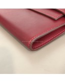 HERMES Kelly Long Wallet in Maroon Box Calf Leather – PHW (Stamp Square O – Year 2011)