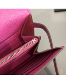 HERMES Kelly Long Wallet in Maroon Box Calf Leather – PHW (Stamp Square O – Year 2011)