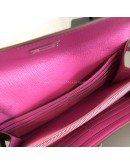 HERMES Kelly Long Wallet in Maroon Box Calf Leather – PHW (Stamp Square O – Year 2011)