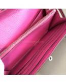 HERMES Kelly Long Wallet in Maroon Box Calf Leather – PHW (Stamp Square O – Year 2011)