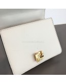 GUCCI Sylvie Mini Chain Bag in White Calfskin with Ribbon Strap – GHW