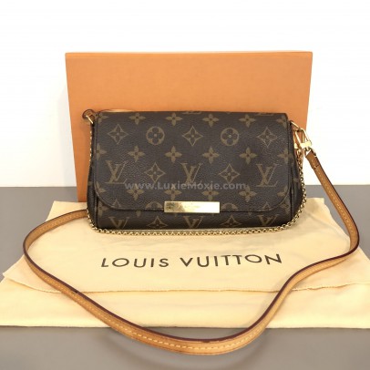LOUIS VUITTON Monogram Favourite PM Armpit Bag with Shoulder Strap – GHW (Year 2014)