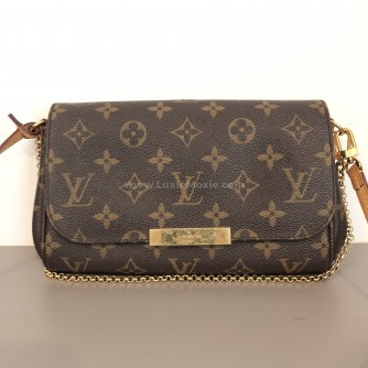LOUIS VUITTON Monogram Favourite PM Armpit Bag with Shoulder Strap – GHW (Year 2014)