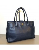 CHANEL Blue Calfskin Large Tote Bag with Inner Pochette – SHW (17 Series – Year 2012)