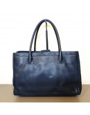 CHANEL Blue Calfskin Large Tote Bag with Inner Pochette – SHW (17 Series – Year 2012)