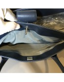 CHANEL Blue Calfskin Large Tote Bag with Inner Pochette – SHW (17 Series – Year 2012)