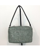 ALEXANDER WANG Heiress Pouch Bag in Green Crystal Mesh – SHW