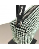 ALEXANDER WANG Heiress Pouch Bag in Green Crystal Mesh – SHW
