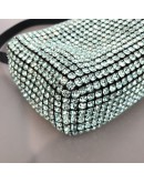 ALEXANDER WANG Heiress Pouch Bag in Green Crystal Mesh – SHW