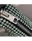 ALEXANDER WANG Heiress Pouch Bag in Green Crystal Mesh – SHW