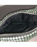 ALEXANDER WANG Heiress Pouch Bag in Green Crystal Mesh – SHW
