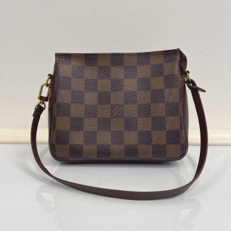 LOUIS VUITTON Damier Ebene Trousse Pochette Handbag – GHW