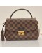 LOUIS VUITTON Damier Ebene Croisette Handbag with Shoulder Strap – GHW (Microchip New Model)