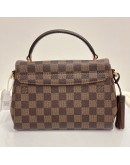 LOUIS VUITTON Damier Ebene Croisette Handbag with Shoulder Strap – GHW (Microchip New Model)
