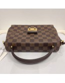 LOUIS VUITTON Damier Ebene Croisette Handbag with Shoulder Strap – GHW (Microchip New Model)