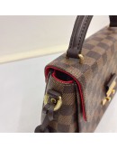 LOUIS VUITTON Damier Ebene Croisette Handbag with Shoulder Strap – GHW (Microchip New Model)