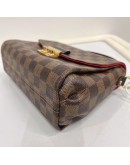 LOUIS VUITTON Damier Ebene Croisette Handbag with Shoulder Strap – GHW (Microchip New Model)