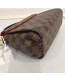 LOUIS VUITTON Damier Ebene Croisette Handbag with Shoulder Strap – GHW (Microchip New Model)