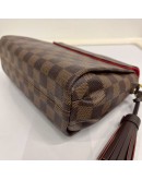 LOUIS VUITTON Damier Ebene Croisette Handbag with Shoulder Strap – GHW (Microchip New Model)