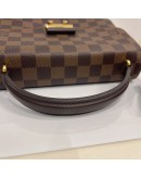 LOUIS VUITTON Damier Ebene Croisette Handbag with Shoulder Strap – GHW (Microchip New Model)