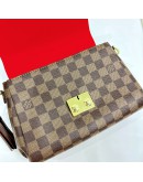 LOUIS VUITTON Damier Ebene Croisette Handbag with Shoulder Strap – GHW (Microchip New Model)