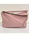 LOEWE Medium Puzzle Edge Bag in Pink Classic Calfskin with Shoulder Strap – GHW