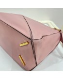 LOEWE Medium Puzzle Edge Bag in Pink Classic Calfskin with Shoulder Strap – GHW