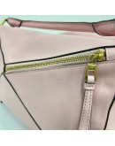 LOEWE Medium Puzzle Edge Bag in Pink Classic Calfskin with Shoulder Strap – GHW