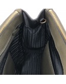 PRADA Large Galleria Tote Handbag in Dark Green Saffiano Leather with Shoulder Strap - GHW