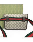 GUCCI Neo Vintage GG Supreme Belt Bag – Green & Red Web (Year 2023)